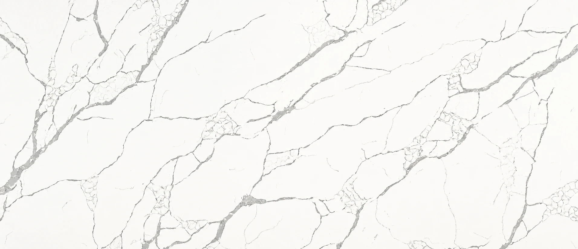 Calacatta Laza quartz with fine gray veining